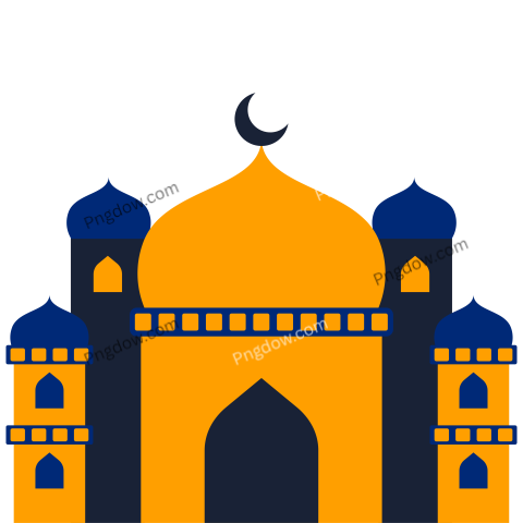 Mosque Islamic Illustration transparent background, (2)