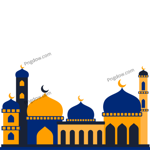 Mosque Islamic Illustration transparent background, (1)