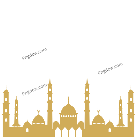 Mosque or masjid Silhouette transparent background image