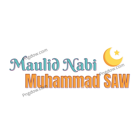 Maulid Nabi Muhammad Typhograph vector