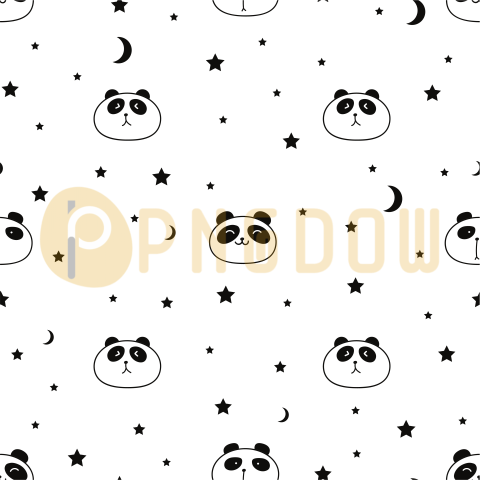 Cute Panda Seamless Background
