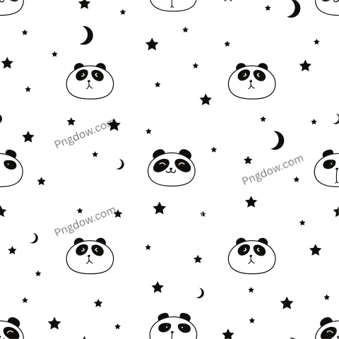 Cute Panda Seamless Background