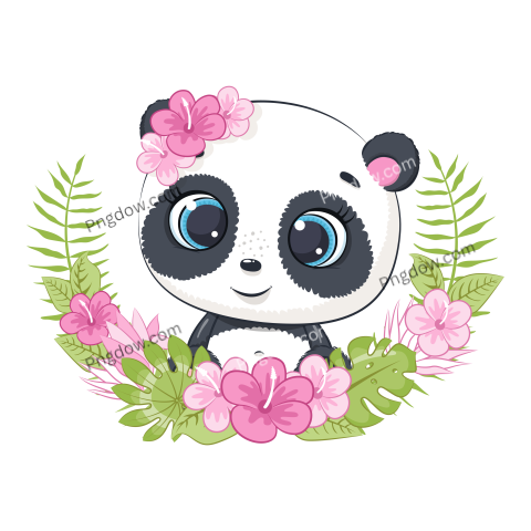 Cute panda girl smiles at you