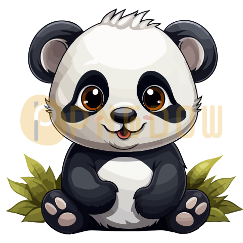 Cute panda transparent background