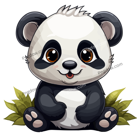 Cute panda transparent background