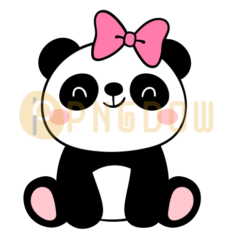 Cute Panda Cartoon transparent background