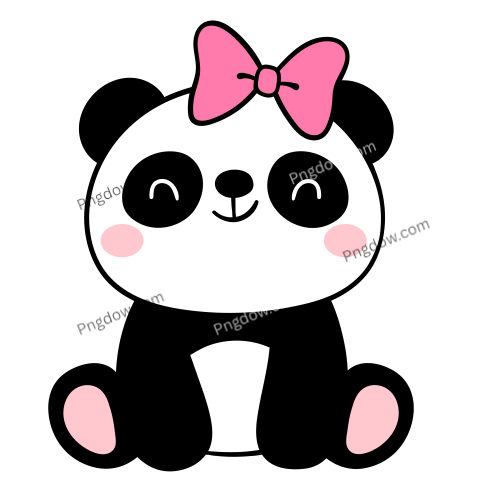 Cute Panda Cartoon transparent background