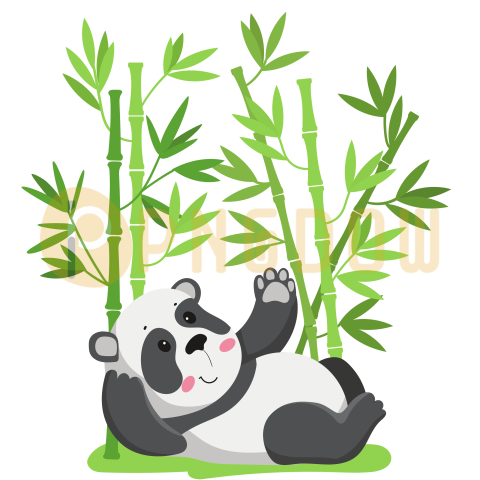 Cartoon Panda Resting