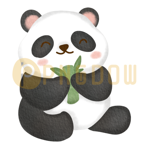 Cute panda animal watercolor Png images