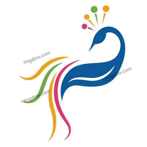 Peacock icon logo illustration