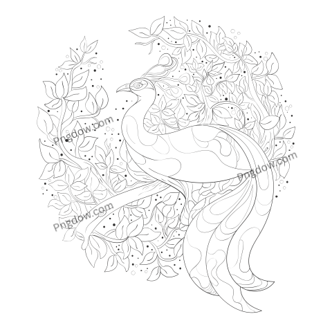 Intricate peacock design