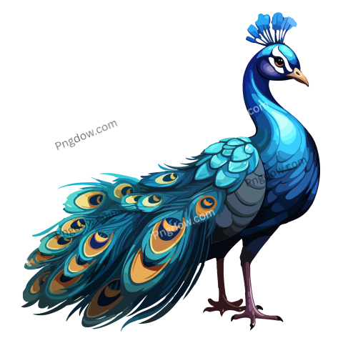 Cute peacock transparent background