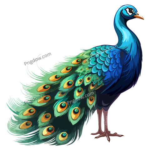 Cute peacock transparent background Free