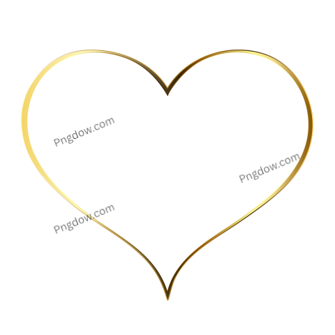 Golden heart Png image for Free