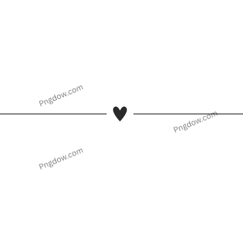 Line with heart transparent background for Free