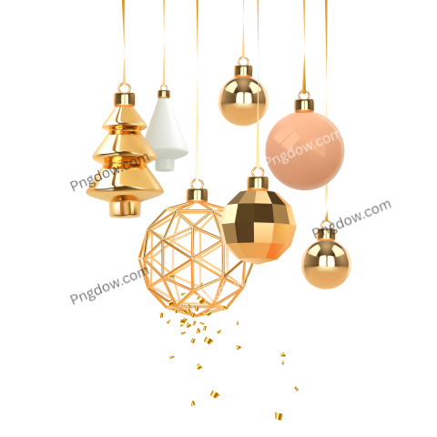 3d Christmas Decorations Gold