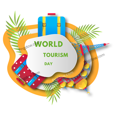 World tourism day, transparent background image