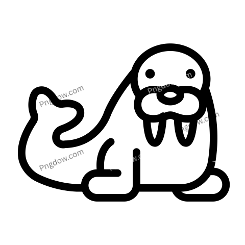 Walrus line icon