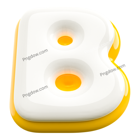 3D Letter B , 3D White Letter Element