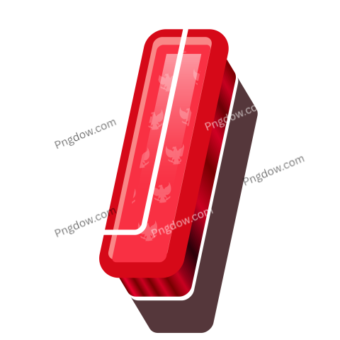 3D Red Bold Indonesia Letter I