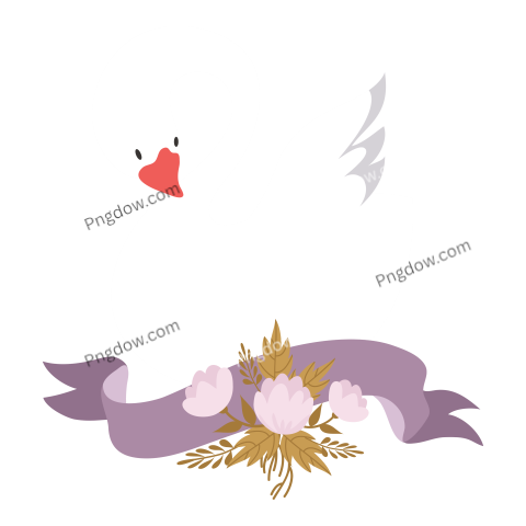Beautiful characters white princess swan with crown