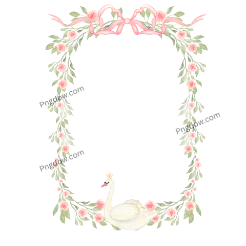 Swan frame transparent background image for free