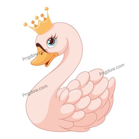 Illustration Cute Swan Princess