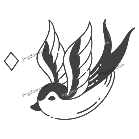 Swallow Bird Tattoo Element