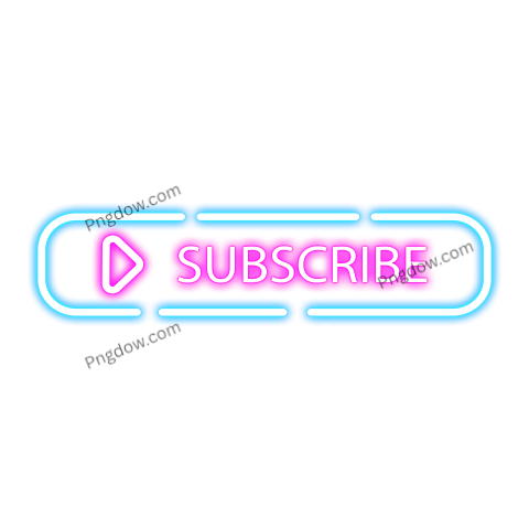 Subscribe Neon Glow Label transparent background image