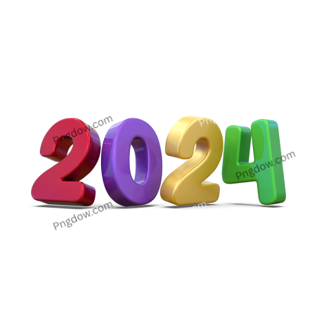 2024 New Year 3D Png image