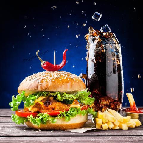 Burger and Cola background image