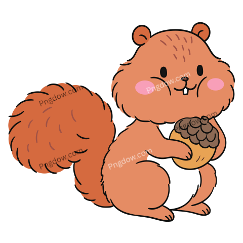 Squirrel Holding Acorn