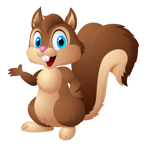 Cute Squirrel Cartoon transparent background