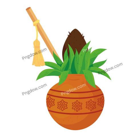 Kalash with Stick, Isolated Icon