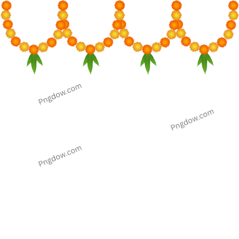 Realistic ugadi garland illustration