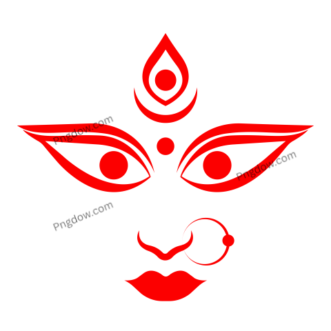 God Maa Durga Face Png