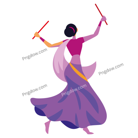 Navratri dancer girl png image