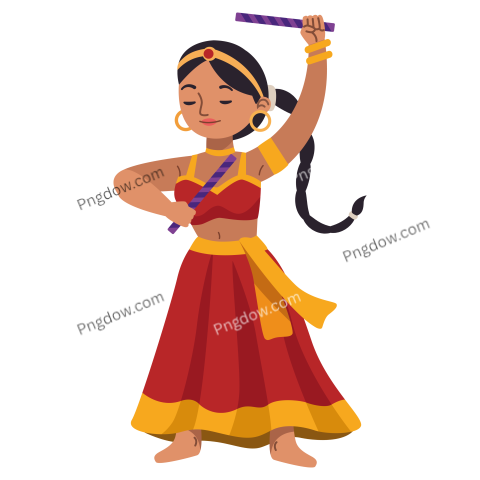 Navratri dancer girl Png image free