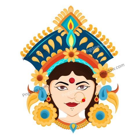 Indian god Navratri Durga maa in happy Durga pooja Subh Navratri
