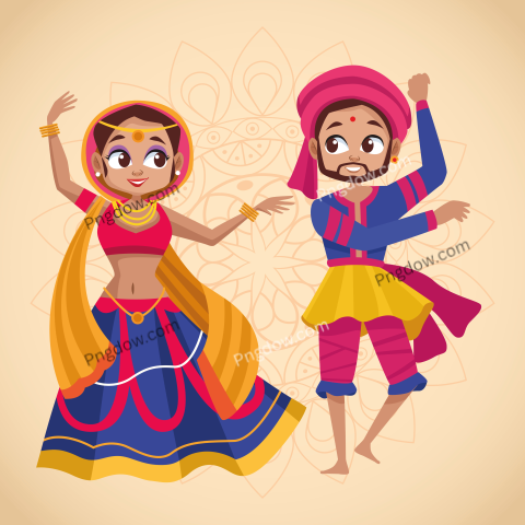 Navratri Celebration with Couple Dancing image free