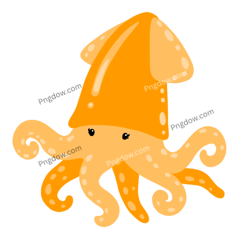 Cute Cartoon Squid Png free