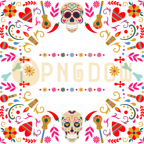 Dia De Los Muertos Banners  Day of the Dead Mexican Sugar Human Head Bones and Flowers Vector Background Set  Mexican Dead Day Holiday Cards, free