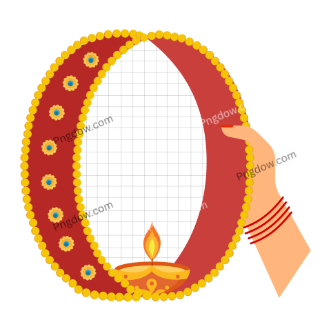 Woman performing Hindu festival ritual of Karwa Chauth, free Png