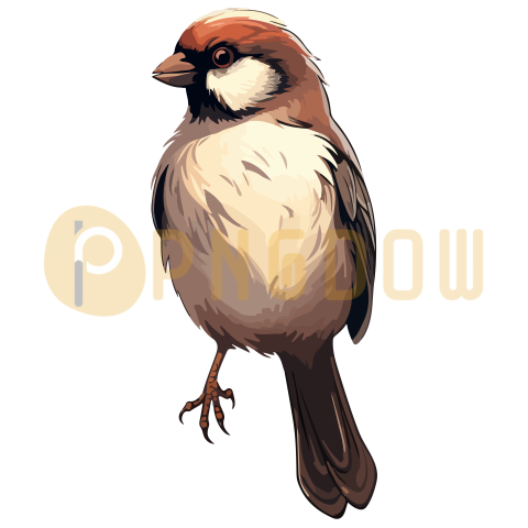 Cute sparrow transparent background image