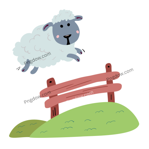 Sheep Jumping over Fence