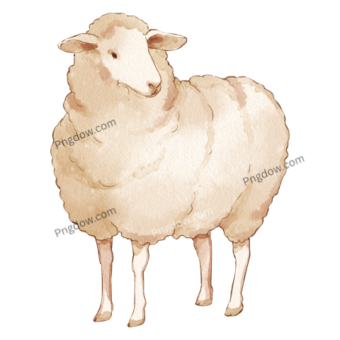 Watercolor Sheep Illustration