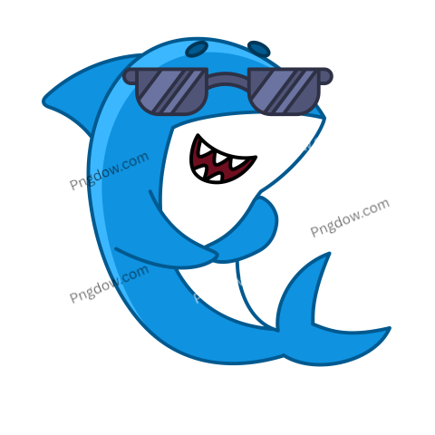 Cute shark shark icon