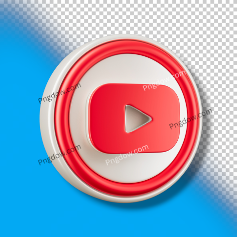 Youtube logo icon isolated 3d rendering, vector Free