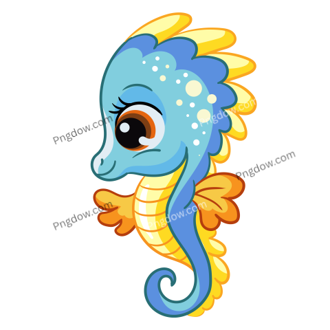 Cartoon Seahorse Illustration