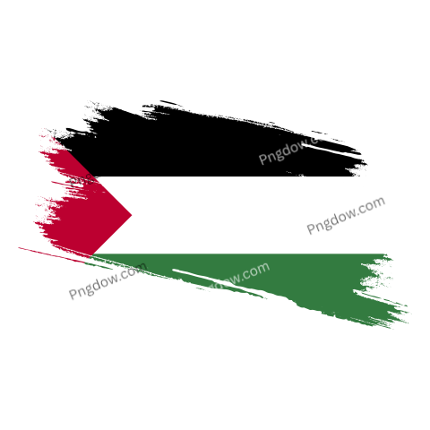 Palestine flag, transparent background